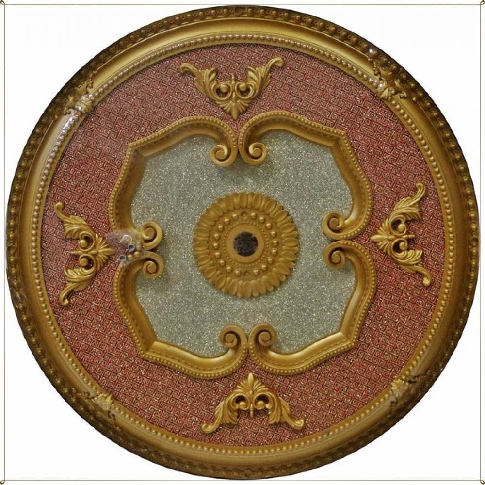 80 Cm Yuvarlak Osmanli Saray Tavan S-476 Avize Gobegi Altin Varak Kaplamali 3D